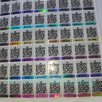 Autocollants d'hologramme inviolables personnalisés Autocollant d'hologramme de sécurité avec le code QR et le numéro de série