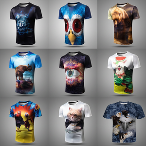 Professional Manufacturing Sublimation <b>Men's</b> <b>T</b>-<b>Shirt</b> 100% Polyester Anti-Wrinkle Quick Dry Short Sleeve Casual Promotional - Product Image 6