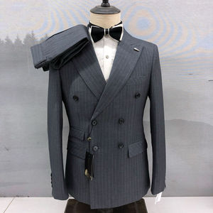 <span class=keywords><strong>Costume</strong></span> de banquet de <span class=keywords><strong>mariage</strong></span> noir à simple boutonnage pour hommes, avec braguette à fermeture éclair et devant plat, vêtements d'affaires confortables et respirants de taille XL - Product Image 6