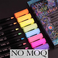 Marqueurs textiles UV pour vêtements, stylos graffiti pour tissu fluorescent peint à la main, DIY