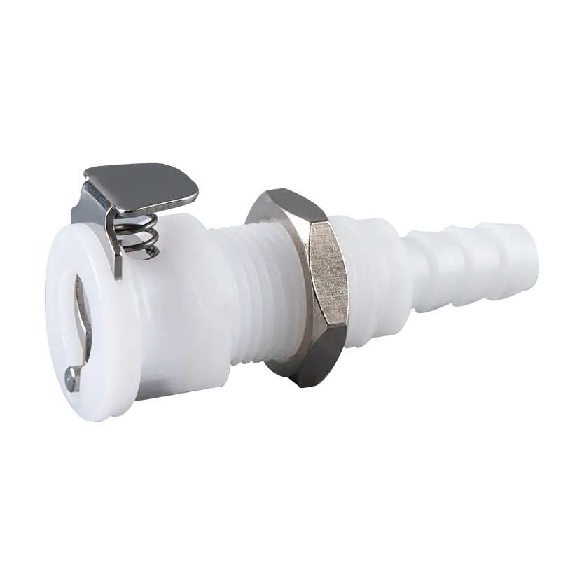 Plastic CPC Panel Mount Quick Disconnect Hose Release Coupling Insert Valved Socket Connector for 1/8 ipl Laser Beauty Equipment