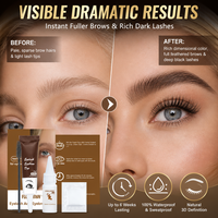 Kit de teinture pour cils et sourcils OEM, résistant à l'eau et à la transpiration, crème colorante rapide avec activateur pour usage professionnel en salon