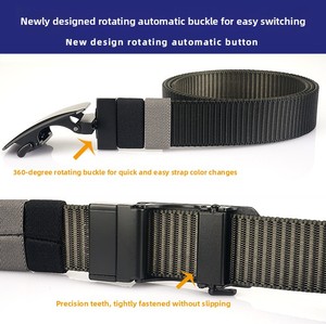 Nuevo Cinturón Táctico de Nylon de 3.5cm con Hebilla Automática <span class=keywords><strong>Reversible</strong></span> de Aleación, Liberación Rápida, Doble Cara, para Hombre y Mujer, Estilo Casual y de Moda para Exteriores - Product Image 2