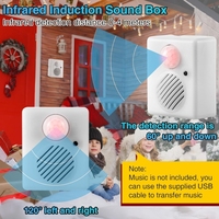 Boîte à musique pour enregistrement vocal du fabricant avec capteur de mouvement pir boîte à musique avec activation du capteur pir
