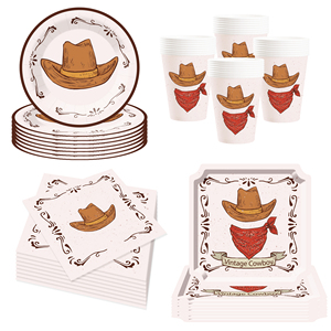 Vajilla de Cumpleaños Vaquero del Oeste DAMAI, Incluye Platos, Servilletas y Vasos, Vajilla de Cumpleaños Vaquero Rodeo para Fiesta del Oeste Salvaje - Product Image 6
