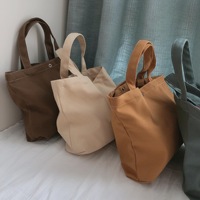 Sacs fourre-tout en toile de coton écologique de grande capacité avec design personnalisé, couleurs et logo sur mesure, poche pour une utilisation promotionnelle