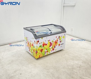 Porte en verre courbe commerciale combinée réfrigérateur île de supermarché <span class=keywords><strong>congélateur</strong></span> coffre affichage <span class=keywords><strong>congélateur</strong></span> - Product Image 5