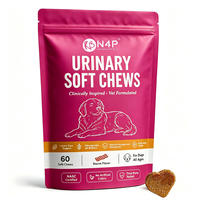 Directement du fabricant N4P 60 Comprimés à croquer pour chiens, soutien urinaire, saveur bacon, canneberge et probiotiques, complément alimentaire pour chiens