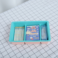 Boîte de rangement en feutre moulé monobloc à trois compartiments pour téléphone, télécommande et câbles