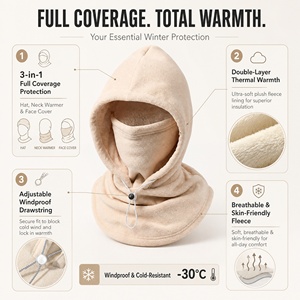 Fashion Motorcycle Driving Thicken Winter Man Hoodies Hat Balaclava - Product Image 3
