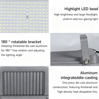 Projecteur LED Industriel Commercial Extérieur Étanche IP65 Haute Luminosité 30W 50W 100W 200W 300W 400W pour Vente en Gros