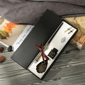 Ensemble de bouteilles à encre style rétro classique, stylo fontaine pour écriture européenne, calligraphie anglaise, papeterie, avec boîte cadeau, livraison directe - Product Image 6