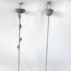 Ngoài Trời Vườn Kim Loại <span class=keywords><strong>Bird</strong></span> Trung Chuyển Tắm Cực Đứng Tất Cả Các Mùa Cho Chim Hoang Dã - Product Image 1