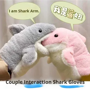 Peluche de Tiburón Pequeño y Hambriento, Muñeco de Peluche de Algodón PP con Boca Abrible, Marioneta de Mano, Guante, Juguete Infantil de 31cm-50cm - Product Image 2