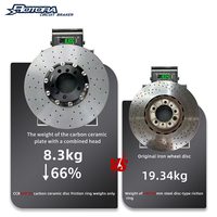 Disco de Freno de Cerámica y Fibra de Carbono con Tecnología Resistente al Calor de 380, 400 y 410 mm, Apto para Pistones de 4, 6, 8 y 10 Pistones para Cadillac, Chevy y Buick