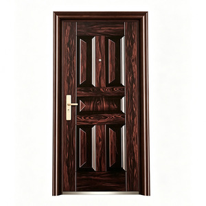 Porte d'entrée en acier de sécurité anti-effraction, insonorisée, design traditionnel, manuelle, extérieure - Product Image 1
