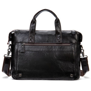 Wholesale Business Office Crossbody Aktetas Met Ritssluiting Koeienhuid Lederen Grote Capaciteit Zachte Tas Voor Mannen - Product Image 1