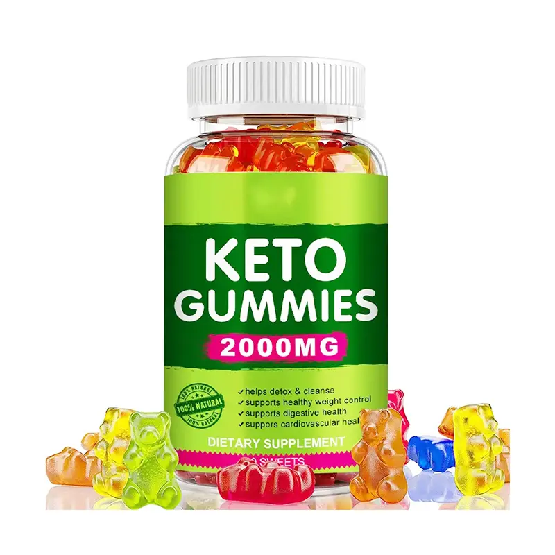 OEM/ODM fabrika özel Keto Gummies Ketone yağ yakıcı yeşil vitamin elma şırası sirke Gummies kuru sakızlı vitamin kilo