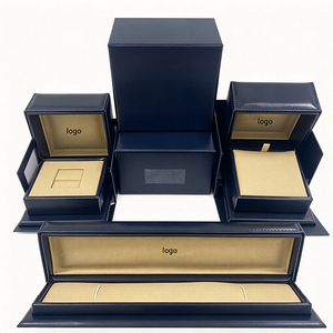 Coffret cadeau de bijoux de marque haut de gamme avec logo personnalisé, sac, carte et certificat pour bague, collier, bracelet, boucles d'oreilles, pendentif pour femme - Product Image 1
