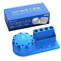 Support de rangement magnétique pour tournevis de réparation de téléphones portables, rotatif à 360 degrés, design compact et léger, boîte en plastique