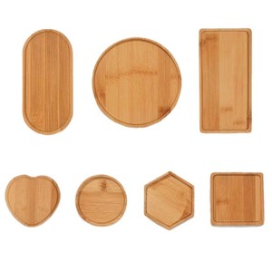 Plateau rond en <span class=keywords><strong>bambou</strong></span> pour table d'intérieur, isolation thermique, base en bois, plateau pour pot de fleurs, en stock - Product Image 4