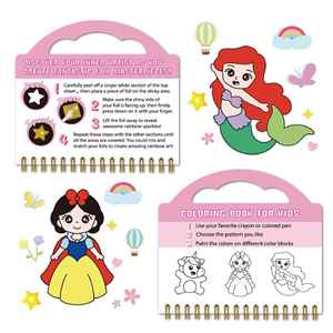 Set de Actividades Portátil para Niños, Sin Desorden, con Temática de Princesas de Dibujos Animados, Kits de Arte y Manualidades con Papel de Aluminio Colorido para Niños - Product Image 5