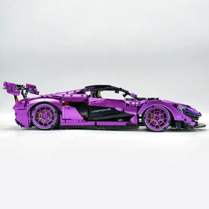 Guli 10617 McLaren P1 Supercar 1:8, Modelo de Bloques de Construcción Tecnológicos Electrochapados en Morado para Niños - Product Image 2
