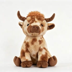 Mochila de Peluche Personalizada de Vaca <span class=keywords><strong>Highland</strong></span> con Diseño de Manchas Marrones, Rellena de Algodón PP, Tamaño de 51cm-99cm - Product Image 4
