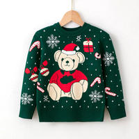 Pull d'hiver personnalisable pour garçons filles Pull en tricot jacquard de Noël avec motif animal Style décontracté pour l'Europe et l'Amérique