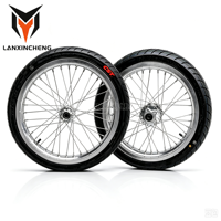 Nuevo Kit de Ruedas Supermoto de 17 Pulgadas para Light Bee XLBX, Plateado Cromado, Neumático de Alto Rendimiento para Bicicleta Eléctrica Talaria MX4/MX3/X3 70/90