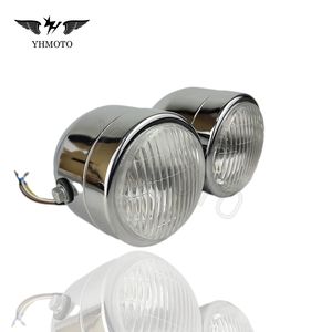 Para Honda Suzuki DR RM 250 <span class=keywords><strong>Yamaha</strong></span> <span class=keywords><strong>XT</strong></span> 250X <span class=keywords><strong>600</strong></span> WR450F250 Piezas de Motocicleta Todoterreno Faro Delantero Doble Redondo Luz H4 - Product Image 2