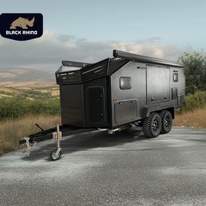 Remolques de rinoceronte negro <span class=keywords><strong>Caravana</strong></span> 4x4 Coche de <span class=keywords><strong>caravana</strong></span> de rinoceronte negro a la venta Caravanas plegables australianas todoterreno Retro 750 kg Camping - Product Image 1