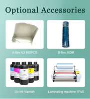 Impresora Automática de Botellas con Soporte Tamaño A4 A3 Impresora UV Plana de Inyección de Tinta LED Impresora de Adhesivos DTF UV Máquina de Impresión UV para Botellas