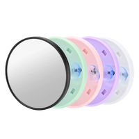 Miroir de maquillage de poche HD portable à ventouse, grossissement 5x 10x 15x, détail clair, élimination des points noirs, personnalisé