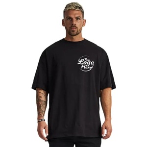 Camiseta de punto 100% algodón para hombre, talla grande, moderna, estampada, holgada, de manga corta, transpirable, estilo hip hop, para fitness y deportes. - Product Image 5