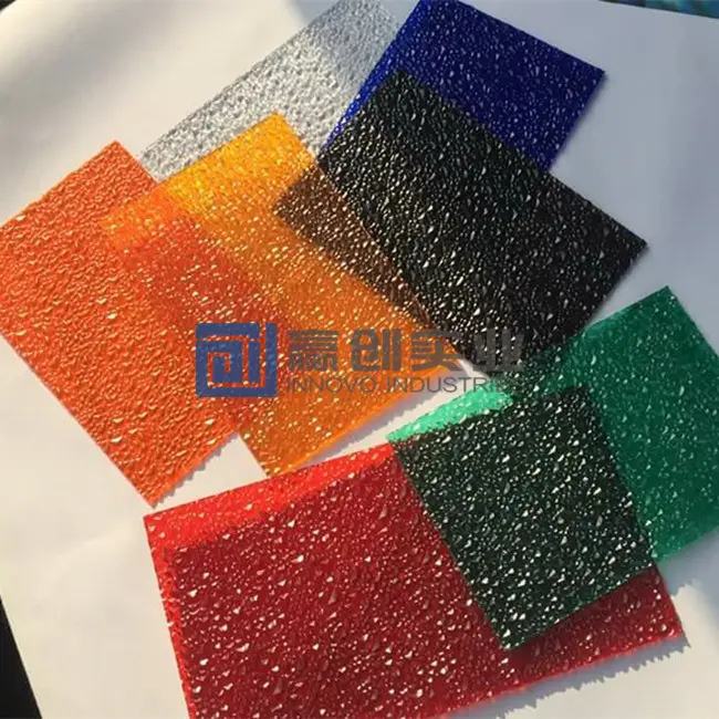 Tấm Kim Cương Polycarbonate Dập Nổi Tấm Nhựa Polycarbonate Trong Suốt Tấm Polycarbonate Dập Nổi