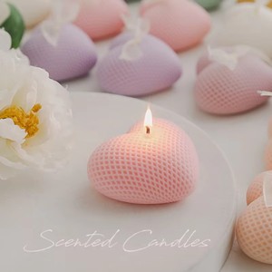 Bougie en forme de cœur à texture tissée, sans fumée, romantique, pour la Saint-Valentin, cadeau de mariage, décoration d'intérieur, ornement, vente <span class=keywords><strong>chaude</strong></span> - Product Image 1