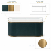 Vitrine à bijoux personnalisée avec dessus en verre et éclairage LED pour magasin de détail, boutique, salle d'exposition, distributeur en gros