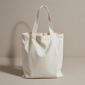 Usine en gros 12 onces couleur unie Polyester-coton toile sacs en gros 22*25 centimètres pour faire du shopping - Product Image 1