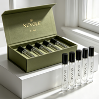 Vente directe d'usine, flacons de parfum en verre rose, cylindres de 15 ml, flacons de parfum en verre de 10 ml, flacons de parfum vides avec emballage en boîte