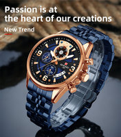 Jam Tangan Pria REWARD RD81057M 81057 Emas Antik Mewah Kalender Tahan Air Bisnis Jarum Bercahaya