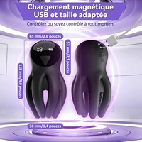 Stimulator masculin contrôlé par application, 10 modes de vibration, entraîneur de sensibilité et d'endurance, jouet intime pour hommes en TPE souple