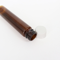 Flacon tubulaire pharmaceutique pour liquide oral de 10 ml, 15 ml, 20 ml, 30 ml avec bouchon à vis anti-vol, flacon en PET ambré pour liquide oral