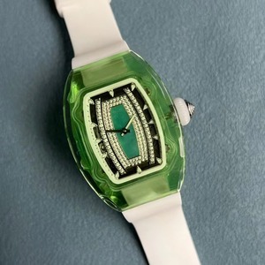 Montre mécanique automatique pour homme, style classique de designer, boîtier transparent de haute qualité, cristal vert, tourbillon, sport décontracté - Product Image 1