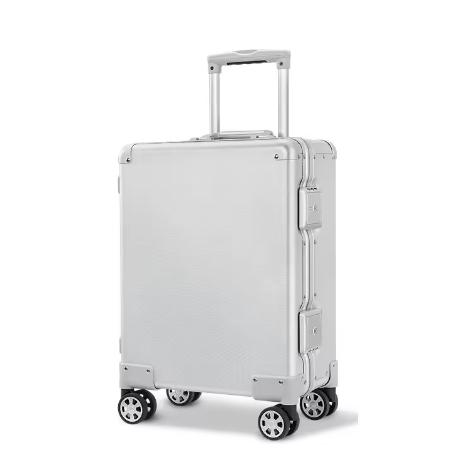 20 22 24 26 28 30 Inch All Aluminum Carry on Luggage With TSA Locks Fashion Cool Metal Hard Shell Spinner Suitcase Silver Gold