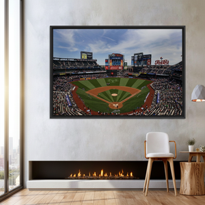 Elegant Stadium Tempered Glass Print: Football Field Canvas Art,<b>BLACK</b> <b>FRAMED</b> CANVAS - Product Image 2