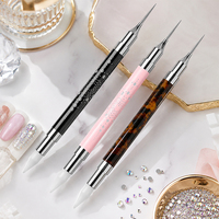 Nouveau de l'usine : Stylo à double tête pour strass et cire à points, double usage, pour la pose et le retrait de strass, outils de nail art