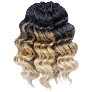 Pelo rizado sintético corto con ondas oceánicas, trenzas de ganchillo de belleza realista a granel, giro profundo para mujeres negras, ondas de agua con rizos de playa - Product Image 2