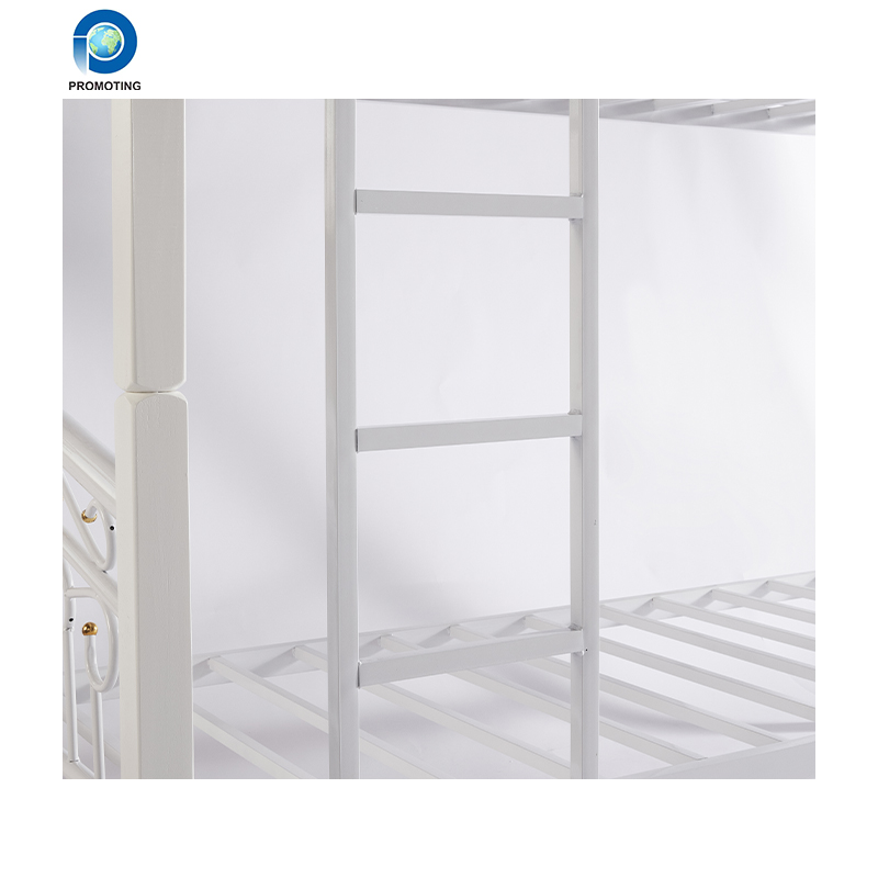 New Design Popular America Style Twin Double Decker Metal Frame Dormitory Beds Black Bunk Bed