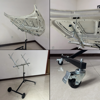 Support de peinture métallique robuste, rotatif multi-angles, avec cadre galvanisé, sur roulettes, hauteur réglable, pour carrosserie automobile